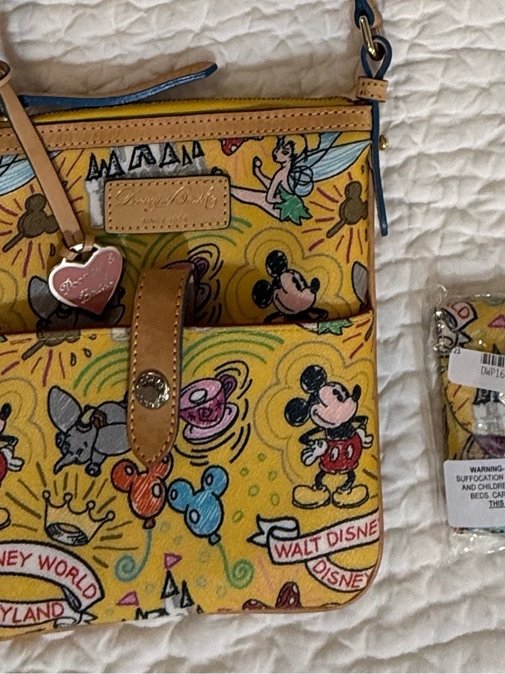 Dooney & Bourke Yellow Disney Mickey Kids Crossbody Bag